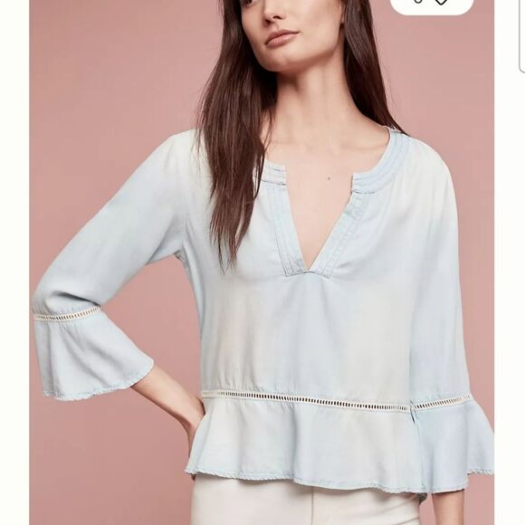 Anthropologie Cloth & Stone Washed Aria Henley Size Large - Picture 1 of 7